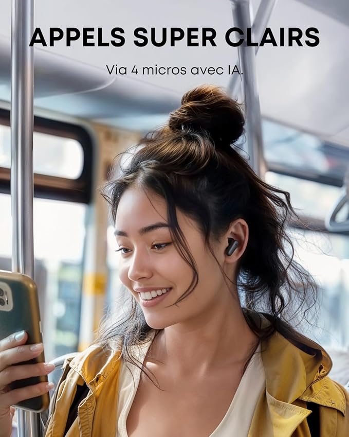 Soundcore Ecouteurs Bluetooth sans Fil P30i by Anker, Écouteurs sans Fil Reduction de Bruit Forte et Intelligente