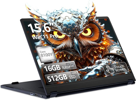 15,6 Pouces Ordinateur Portable 2 en 1 Écran Tactile avec Core i3 8100Y Processeur
