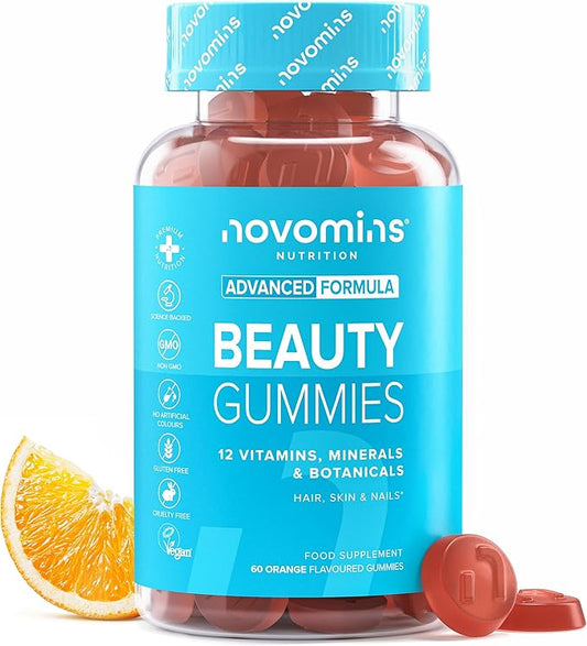 Biotine Gummies Pousse Cheveux - Complément Alimentaires Biotine Cheveux - 60 Gummies Cheveux avec Vitamine A, C, E, B6