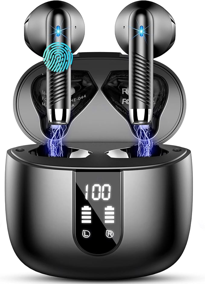 Ecouteurs Bluetooth sans Fil, Écouteurs Bluetooth 5.4 2026 Écouteurs sans Fil avec 4 ENC Réduction de Bruit Mic