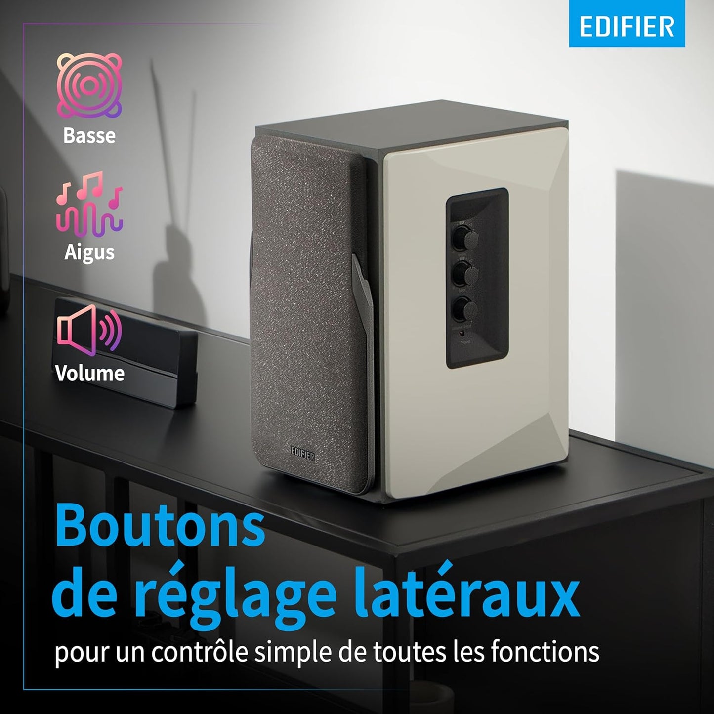 Edifier R1380T - Enceintes Studio Bibliothèque Actives, Télécommande IR