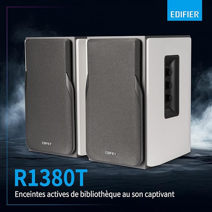 Edifier R1380T - Enceintes Studio Bibliothèque Actives, Télécommande IR