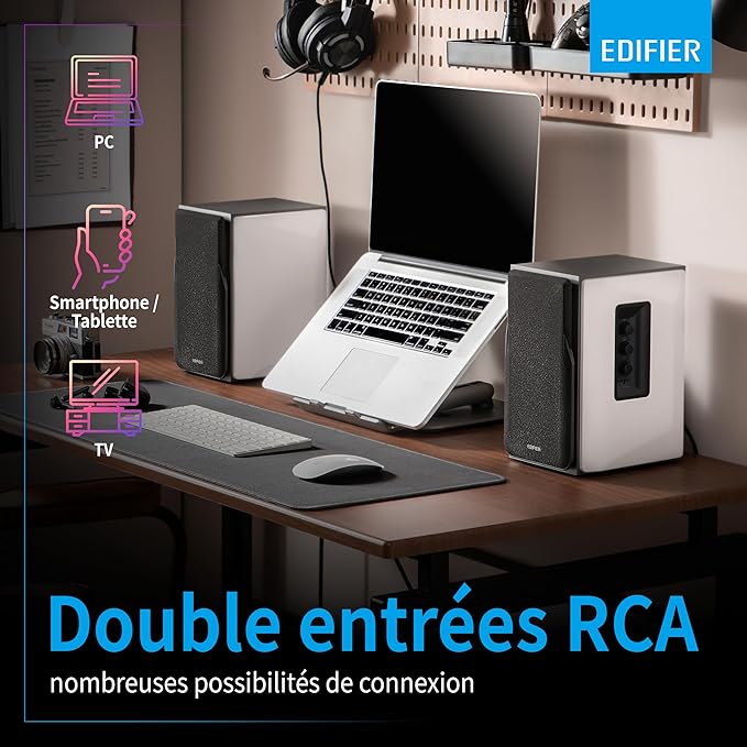 Edifier R1380T - Enceintes Studio Bibliothèque Actives, Télécommande IR