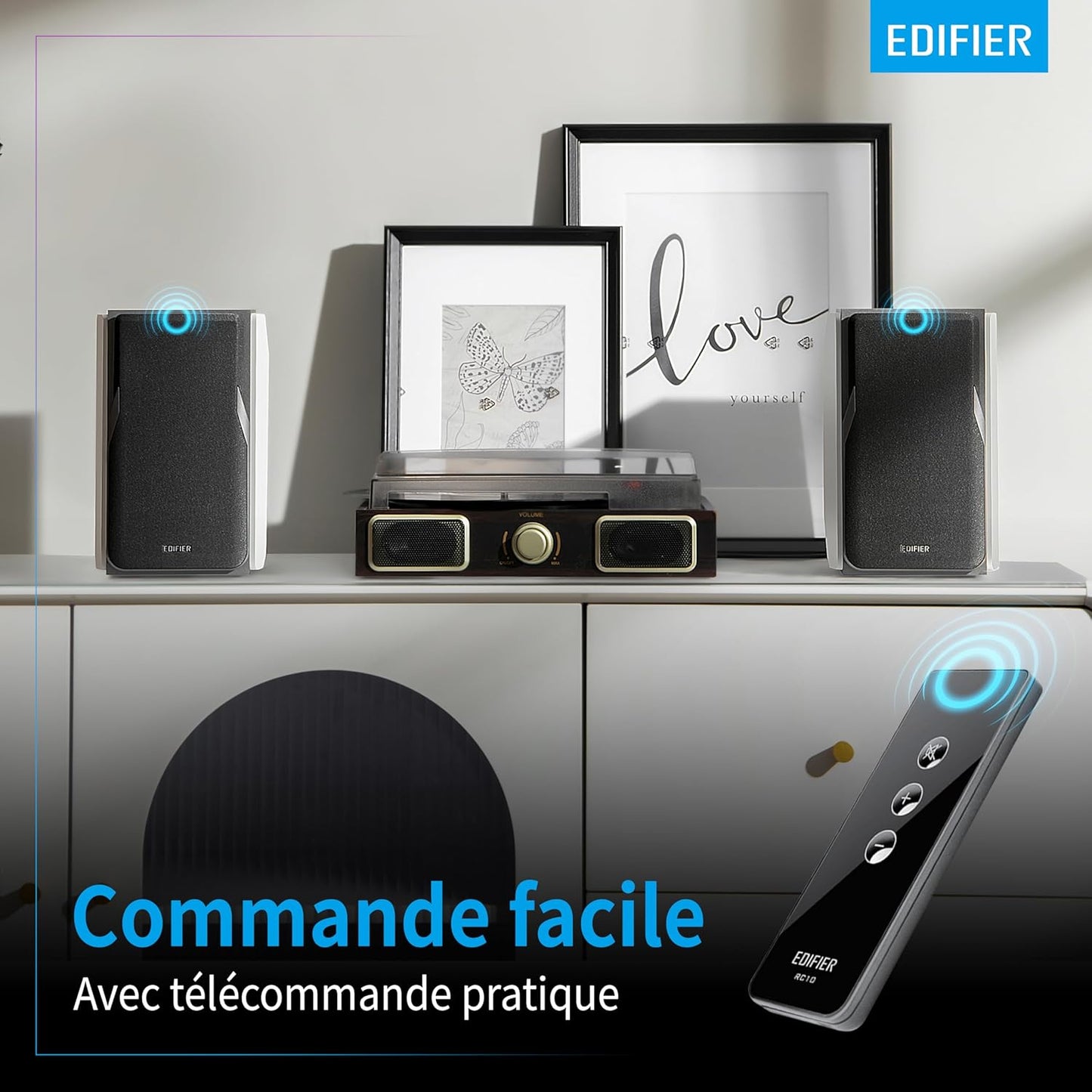 Edifier R1380T - Enceintes Studio Bibliothèque Actives, Télécommande IR