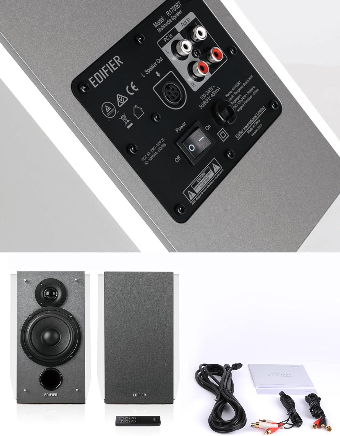 Edifier R1700BT Enceintes de Bibliothèque Bluetooth Actives - Moniteurs de studio actif à champ proche