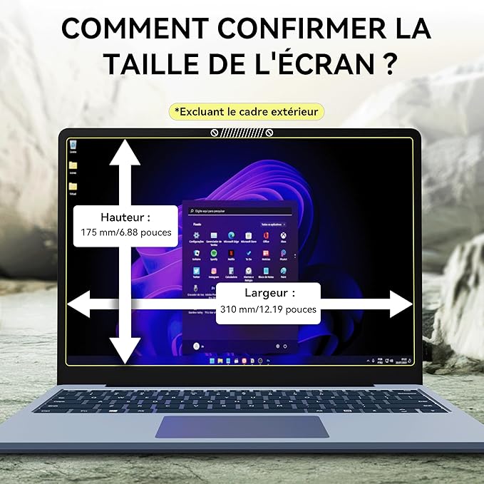 Filtre de Confidentialité 14 Pouces 16:9, Film Ecran Ordinateur Ecran Laptop
