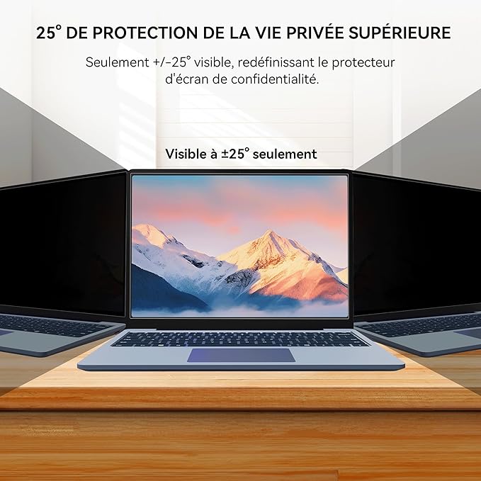 Filtre de Confidentialité 14 Pouces 16:9, Film Ecran Ordinateur Ecran Laptop