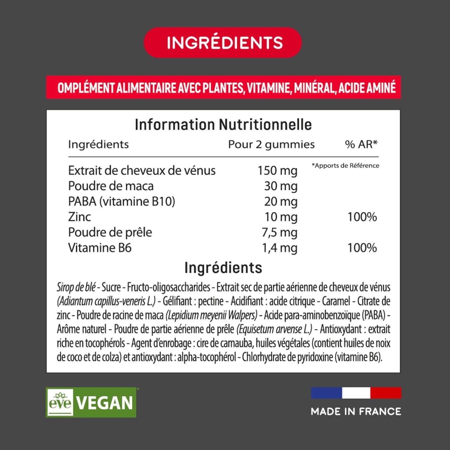 Lashilé Beauty - Complément Alimentaire - Anti-Chute Cheveux &amp; Renforcement Capillaire