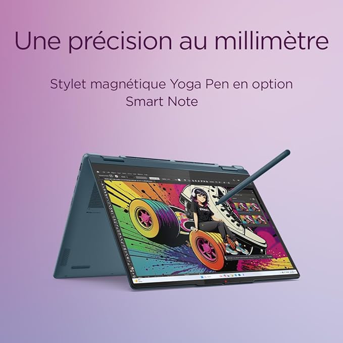 Lenovo Yoga 7 2-in-1 14AKP10 - Ordinateur Portable 2-en-1 14'' OLED Tactile Copilot+ (AMD Ryzen AI 7 350, RAM 16Go