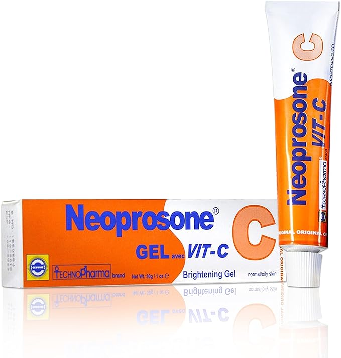 NEOPROSONE, Gel à la vitamine C - 1 Fl oz / 30 ml - Gel Crème Éclaircissant pour le Cou