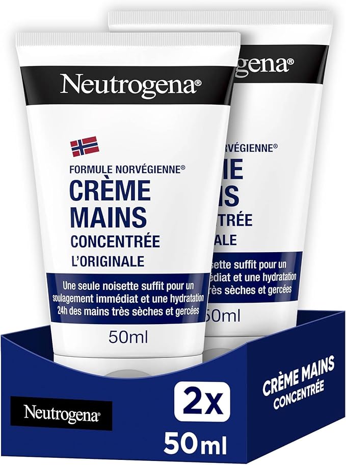 Neutrogena – Crème Mains Concentrée L'Originale Formule Norvégienne (lot de 2 tubes de 50 ml)