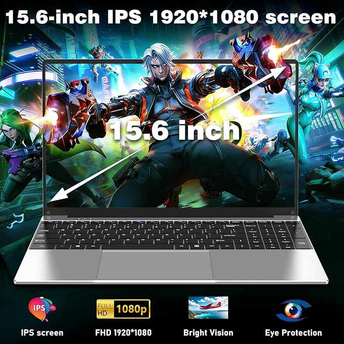 Ordinateur Portable 512 Go SSD 16 Go RAM DDR4 Portable Professionnel 15,6 Pouces Processeur 4425Y