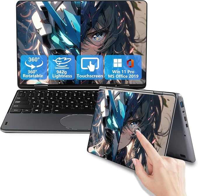 Ordinateur Portable Convertible 2-en-1 À Écran Tactile De 11 Pouces, Celeron N100, 16 Go DDR4