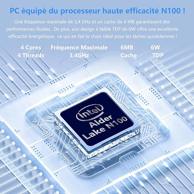Ordinateur Portable Convertible 2-en-1 À Écran Tactile De 11 Pouces, Celeron N100, 16 Go DDR4