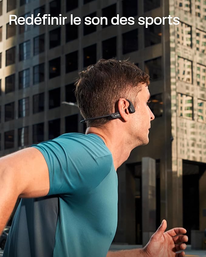 SHOKZ Casque à Conduction Osseuse OpenRun Pro 2, Écouteurs sans Fil Bluetooth 5.3