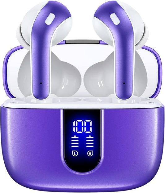 TAGRY Écouteurs Bluetooth sans fil True Wireless Earbuds 60H Lecture LED Power