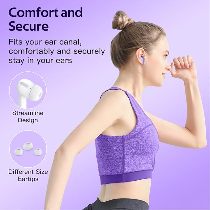 TAGRY Écouteurs Bluetooth sans fil True Wireless Earbuds 60H Lecture LED Power