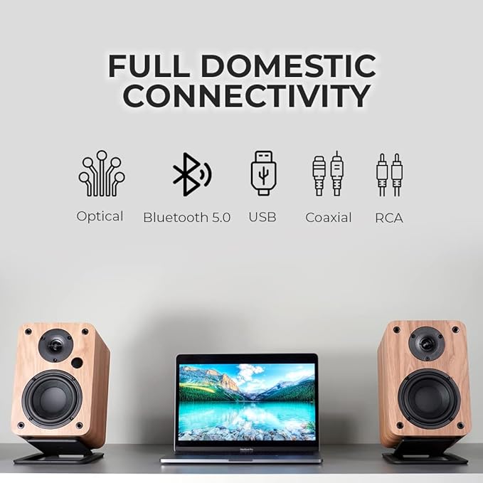 VULKKANO A4 Enceintes Monitoring Active avec Woofer 4", Bluetooth 5.0