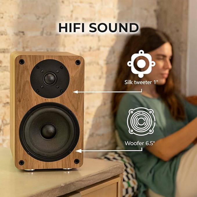 VULKKANO A5 Arc Enceintes Monitoring Active avec Woofer 5.25", Bluetooth 5.0