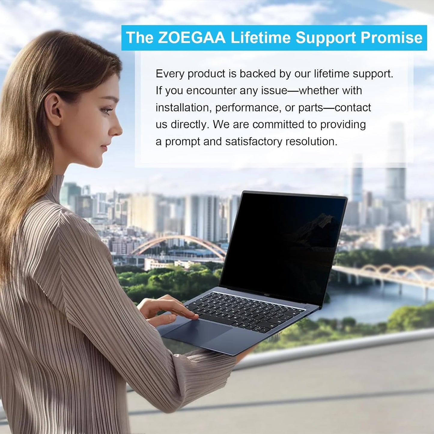 ZOEGAA Écran de confidentialité pour ordinateur portable 14" 16:9