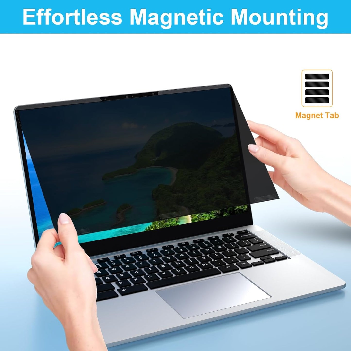 ZOEGAA Écran de confidentialité pour ordinateur portable 14" 16:9