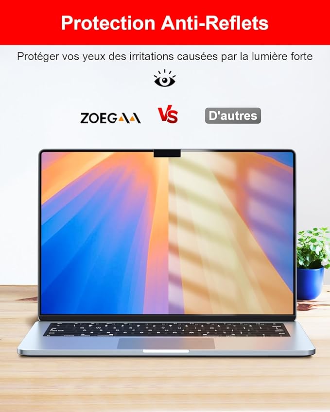 ZOEGAA Filtre de Confidentialité 360° pour Écran d'Ordinateur Portable MacBook Air 13,6 Pouces