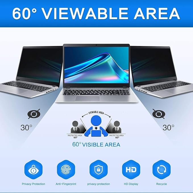 ZOEGAA Filtre de confidentialité pour ordinateur portable 14" - Compatible avec HP Dell, Acer, Asus, Samsung